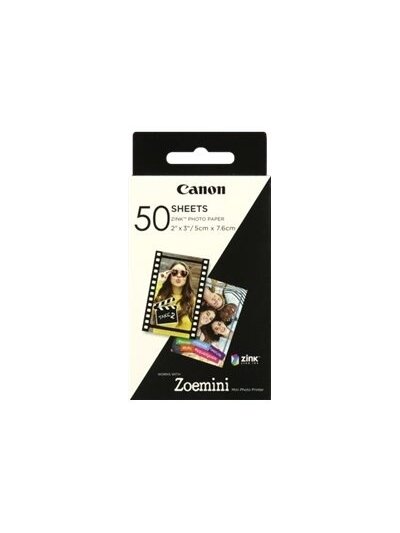 50 sheets | ZP-2030 | Photo Paper | White | 5 x 7.6 cm 1 50 sheets | ZP-2030 | Photo Paper | White | 5 x 7.6 cm 1