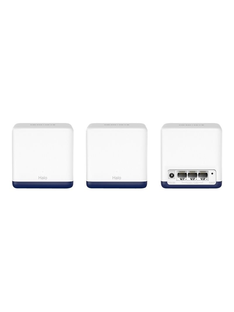 AC1900 Whole Home Mesh Wi-Fi System | Halo H50G (3-Pack) | 802.11ac | 1300+600 Mbit/s | Ethernet LAN (RJ-45) ports 3 | Mesh Support Yes | MU-MiMO Yes | No mobile broadband AC1900 Whole Home Mesh Wi-Fi System | Halo H50G (3-Pack) | 802.11ac | 1300+600 Mbit/s | Ethernet LAN (RJ-45) ports 3 | Mesh Support Yes | MU-MiMO Yes | No mobile broadband