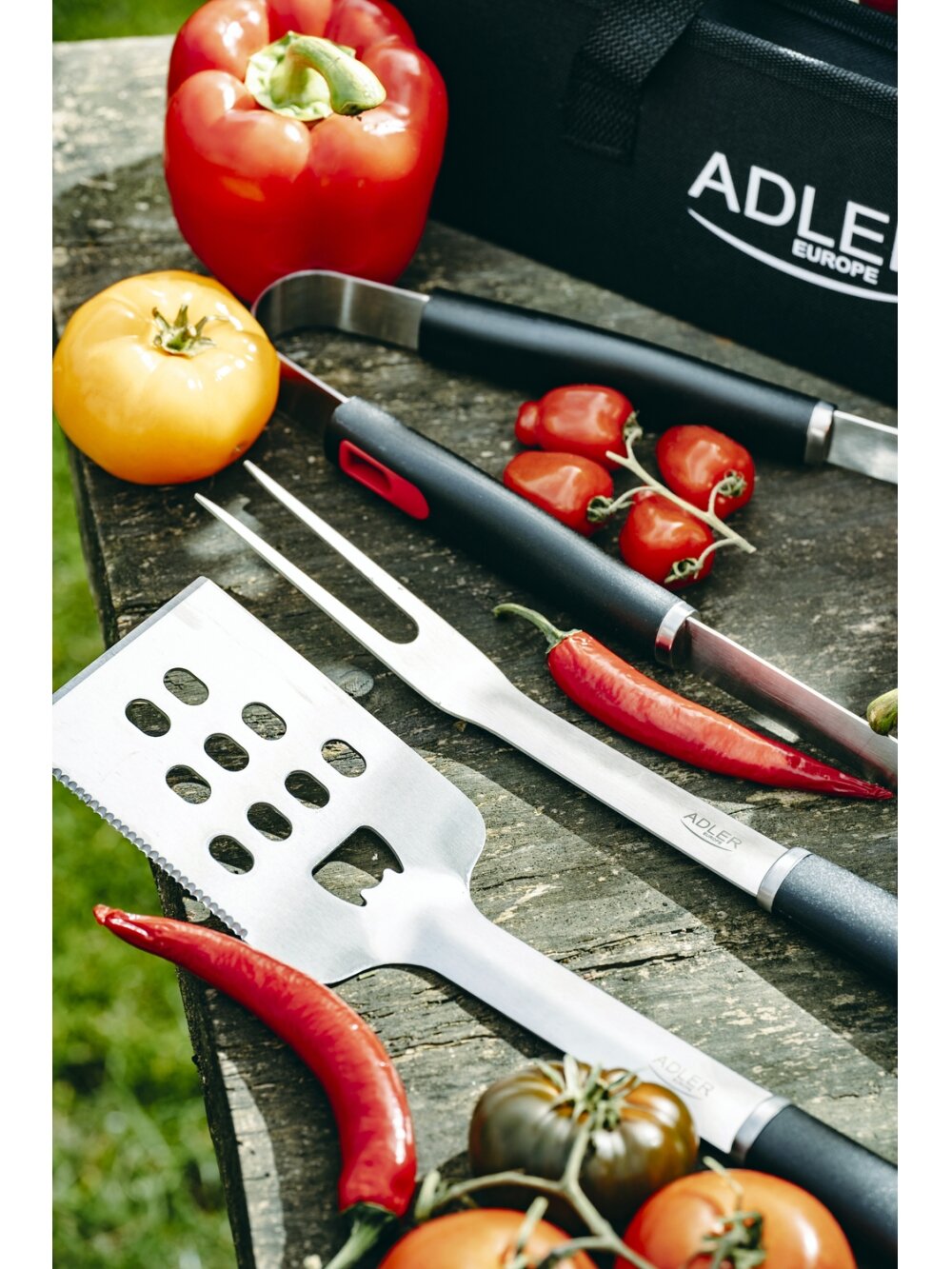 Adler | Grill Utensil Set with Carrying Case | AD 6727 | Grill Cutlery Set | 4 pc(s) | Stainless Steel/Black 8 Adler | Grill Utensil Set with Carrying Case | AD 6727 | Grill Cutlery Set | 4 pc(s) | Stainless Steel/Black 8
