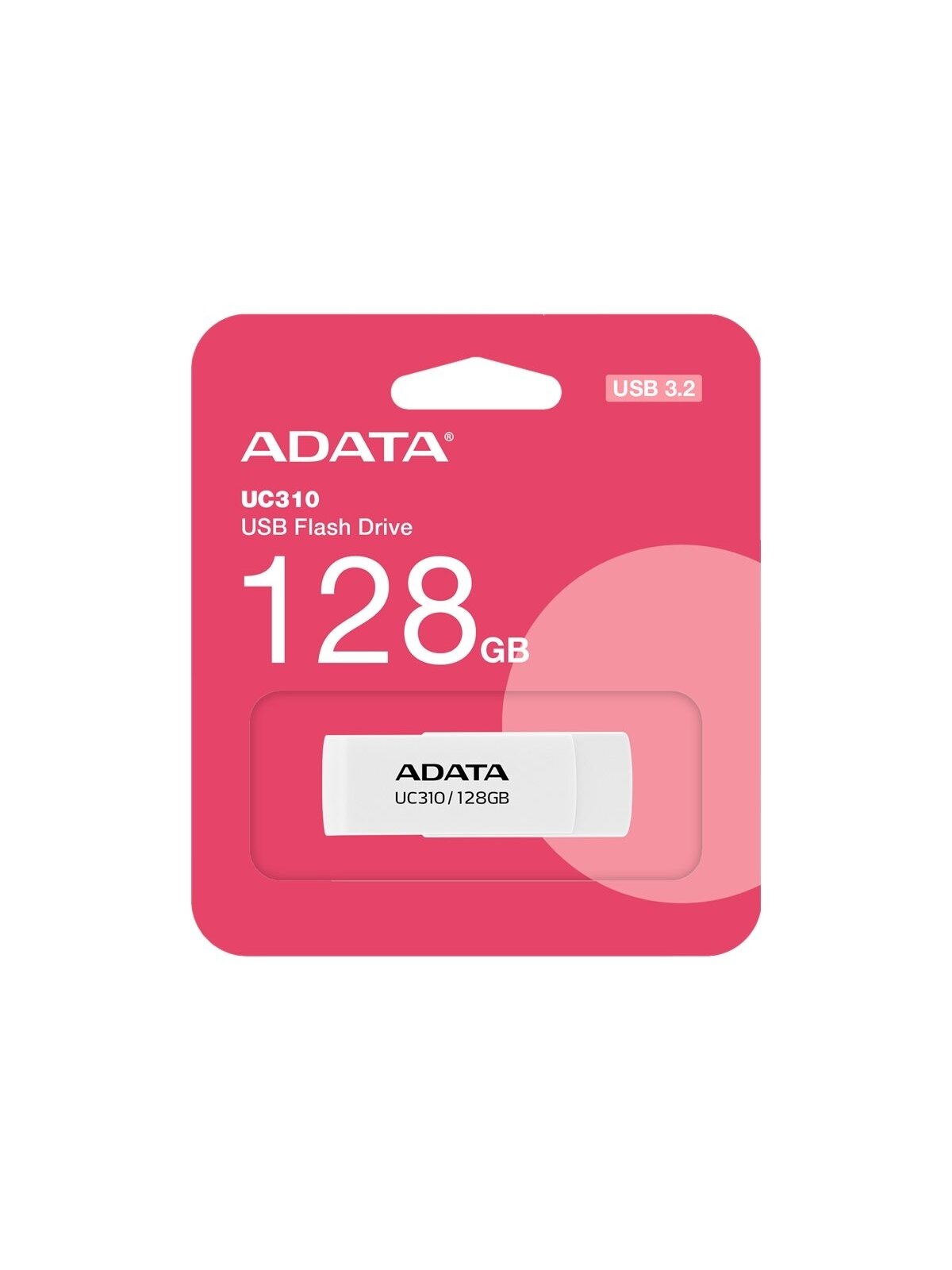 ADATA | USB Flash Drive | UC310 | 128 GB | USB 3.2 Gen1 | White ADATA | USB Flash Drive | UC310 | 128 GB | USB 3.2 Gen1 | White