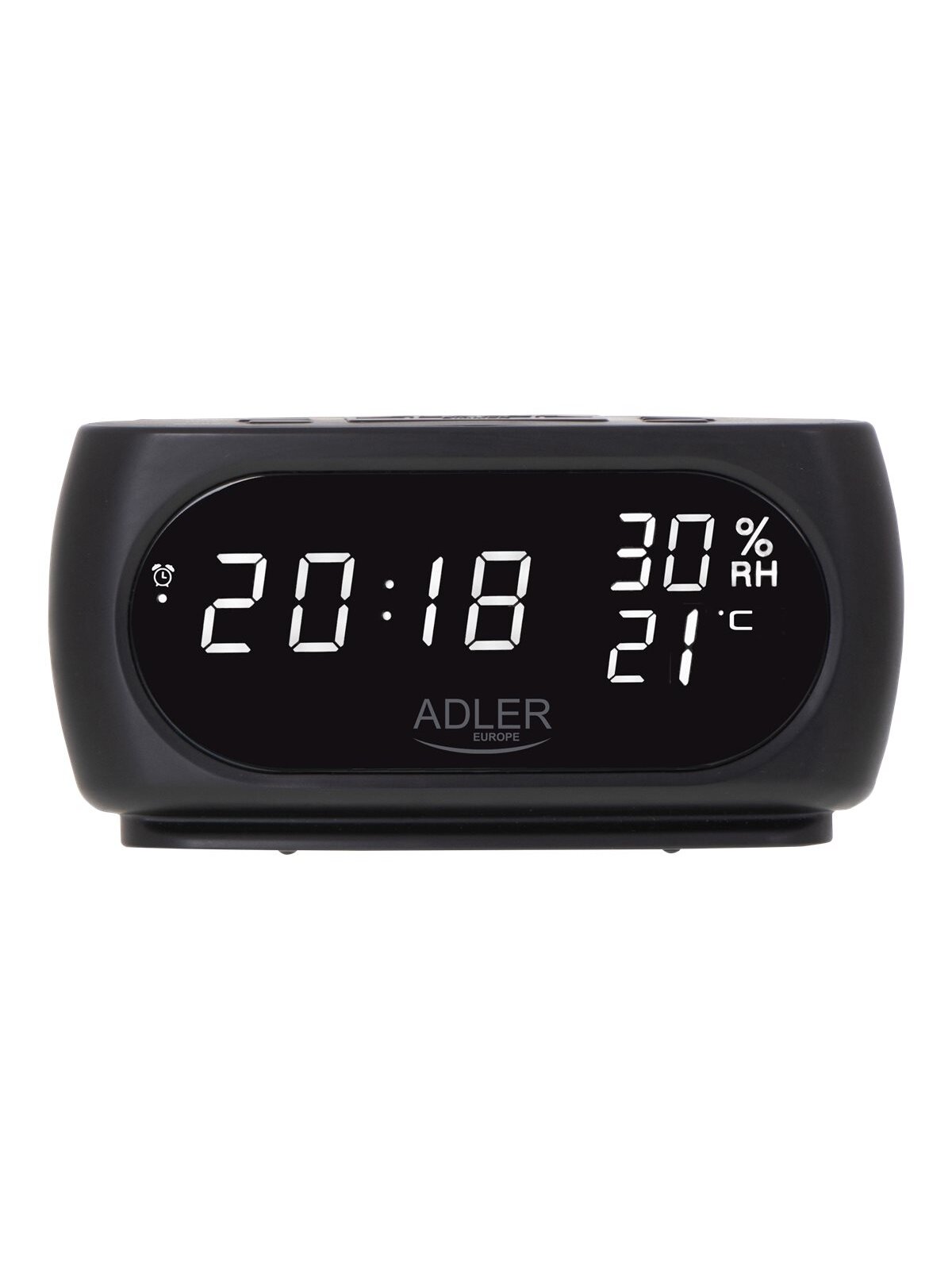 Adler | Clock with Thermometer | AD 1186 | Black Adler | Clock with Thermometer | AD 1186 | Black
