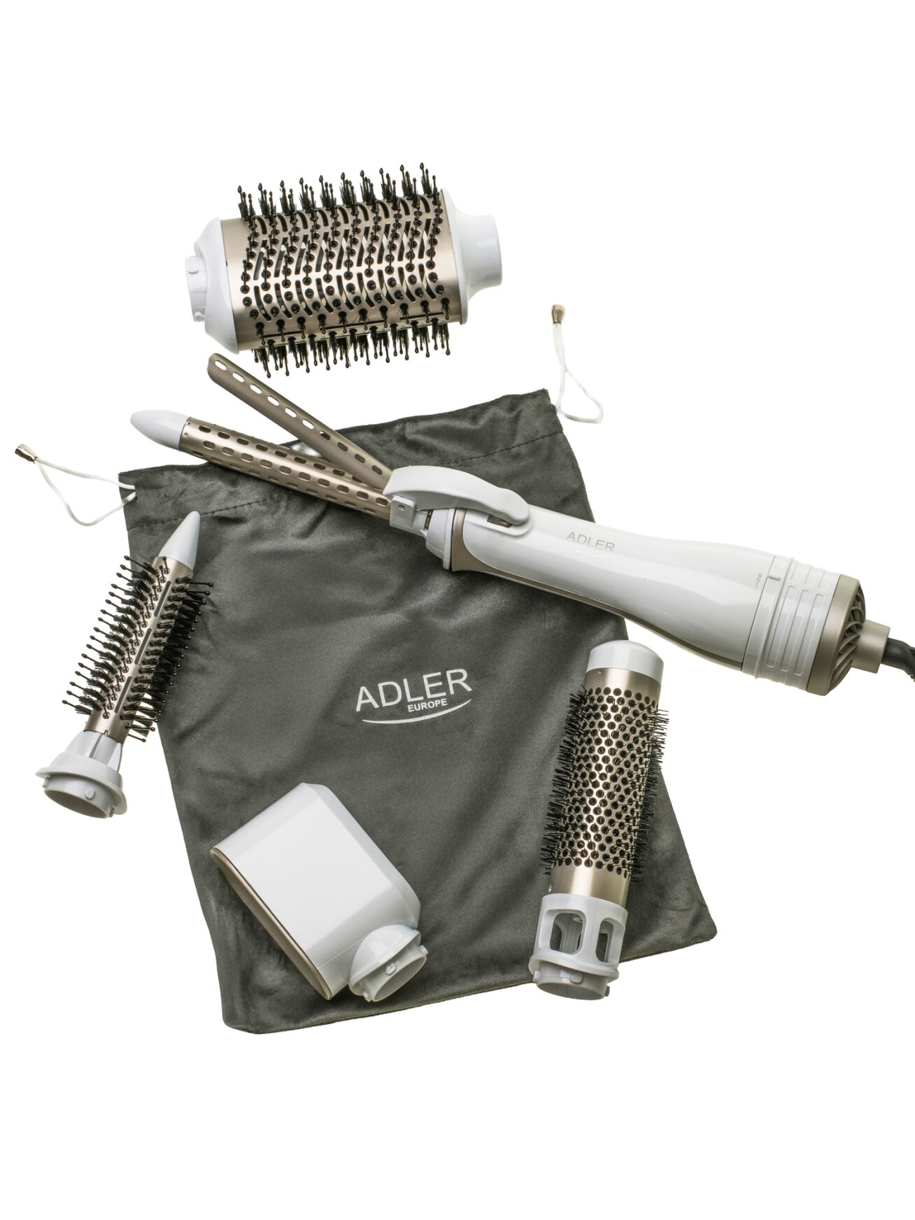 Adler 5-in-1 Curling Iron-Dryer | AD 2027 | Number of heating levels 2 | 1200 W | White/Champagne 10 Adler 5-in-1 Curling Iron-Dryer | AD 2027 | Number of heating levels 2 | 1200 W | White/Champagne 10