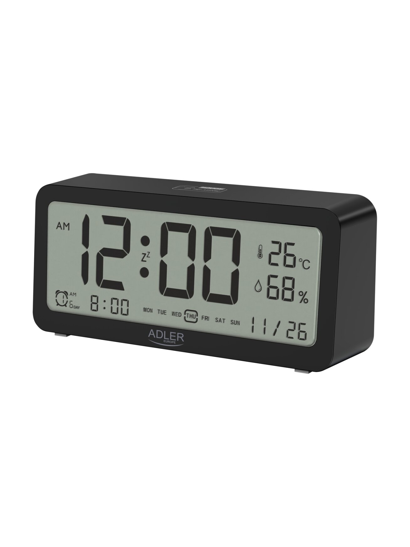 Adler | Alarm Clock | AD 1195b | Alarm function | Black