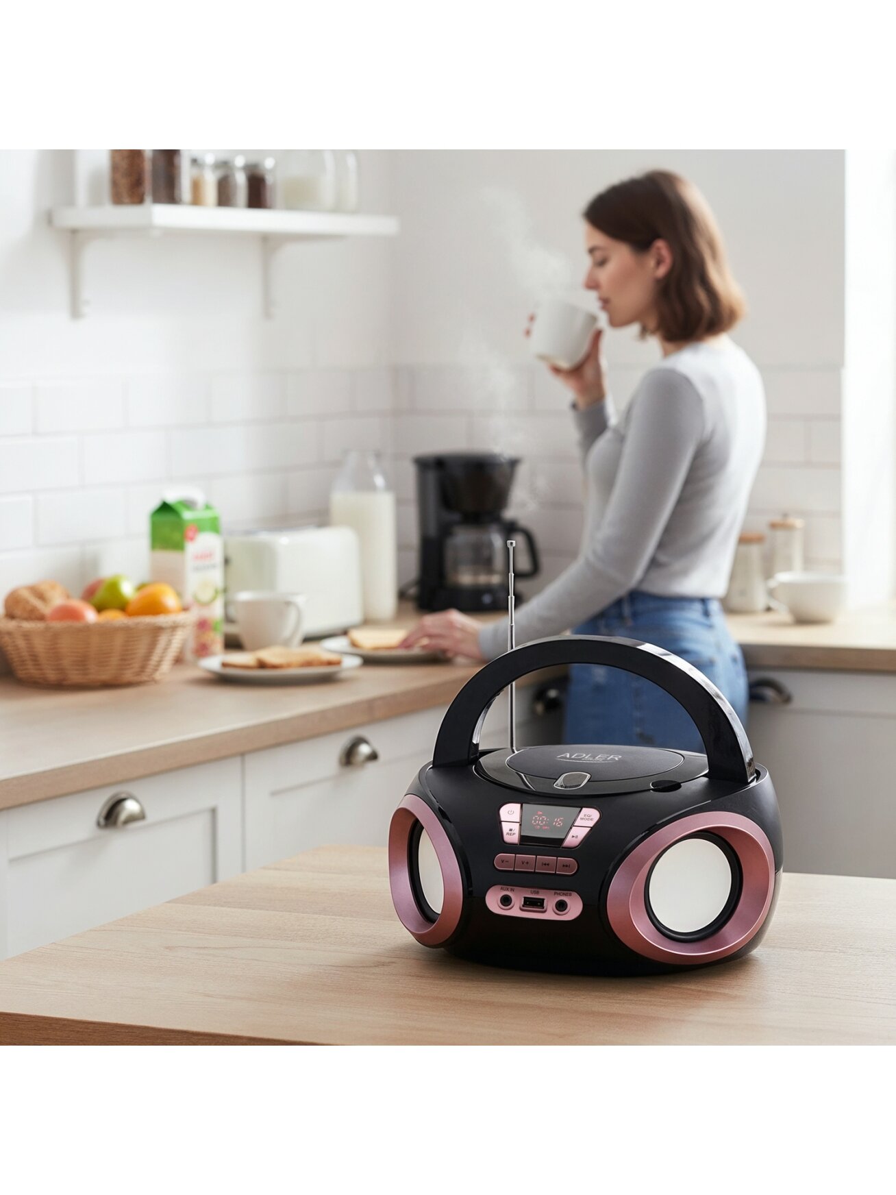 Adler | CD-MP3 Boombox | AD 1181 | Speakers | USB connectivity | FM 13