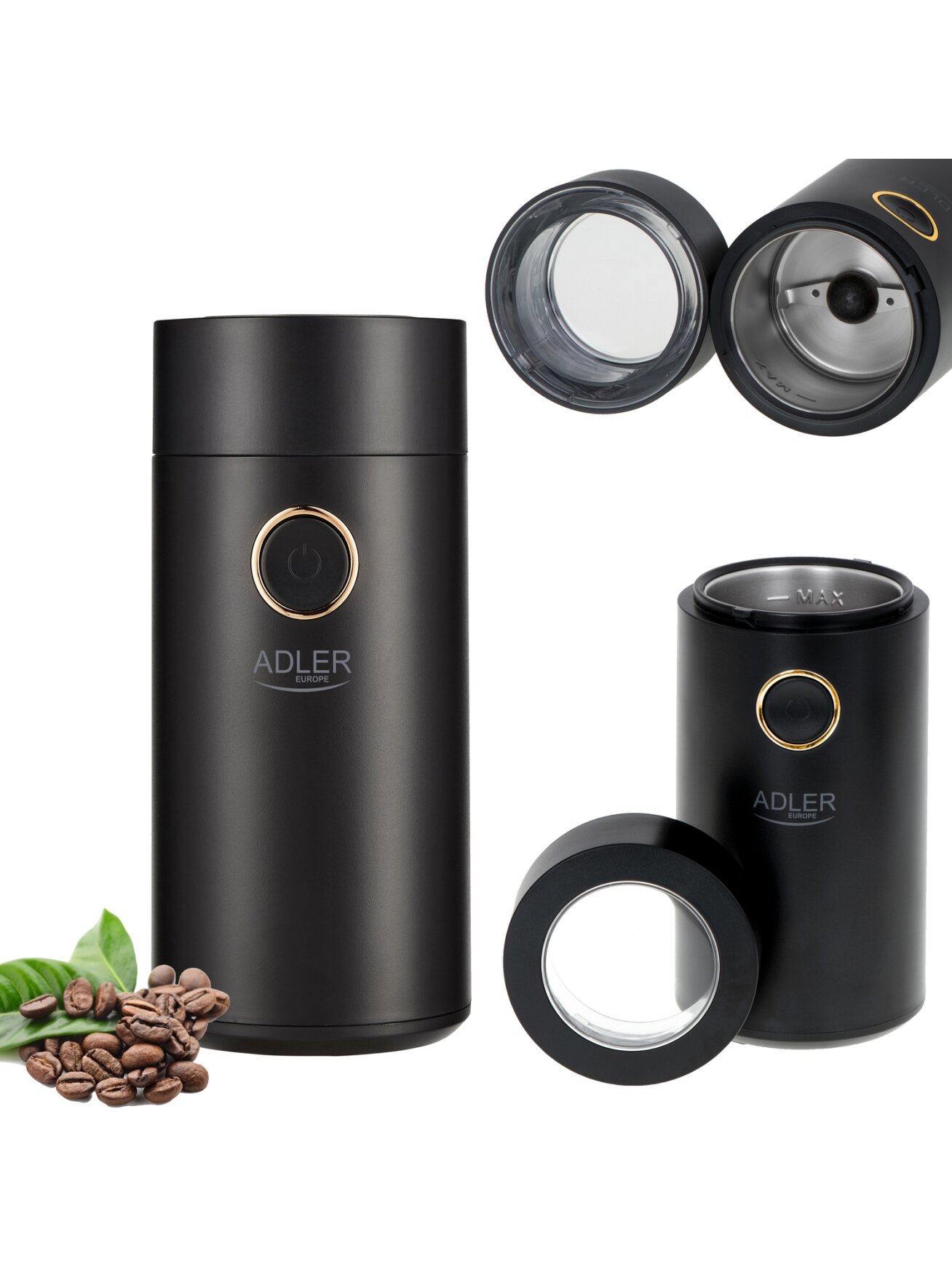 Adler | Coffee Mill | AD 4446bg | 150 W | Coffee beans capacity 75 g | Black 6 Adler | Coffee Mill | AD 4446bg | 150 W | Coffee beans capacity 75 g | Black 6
