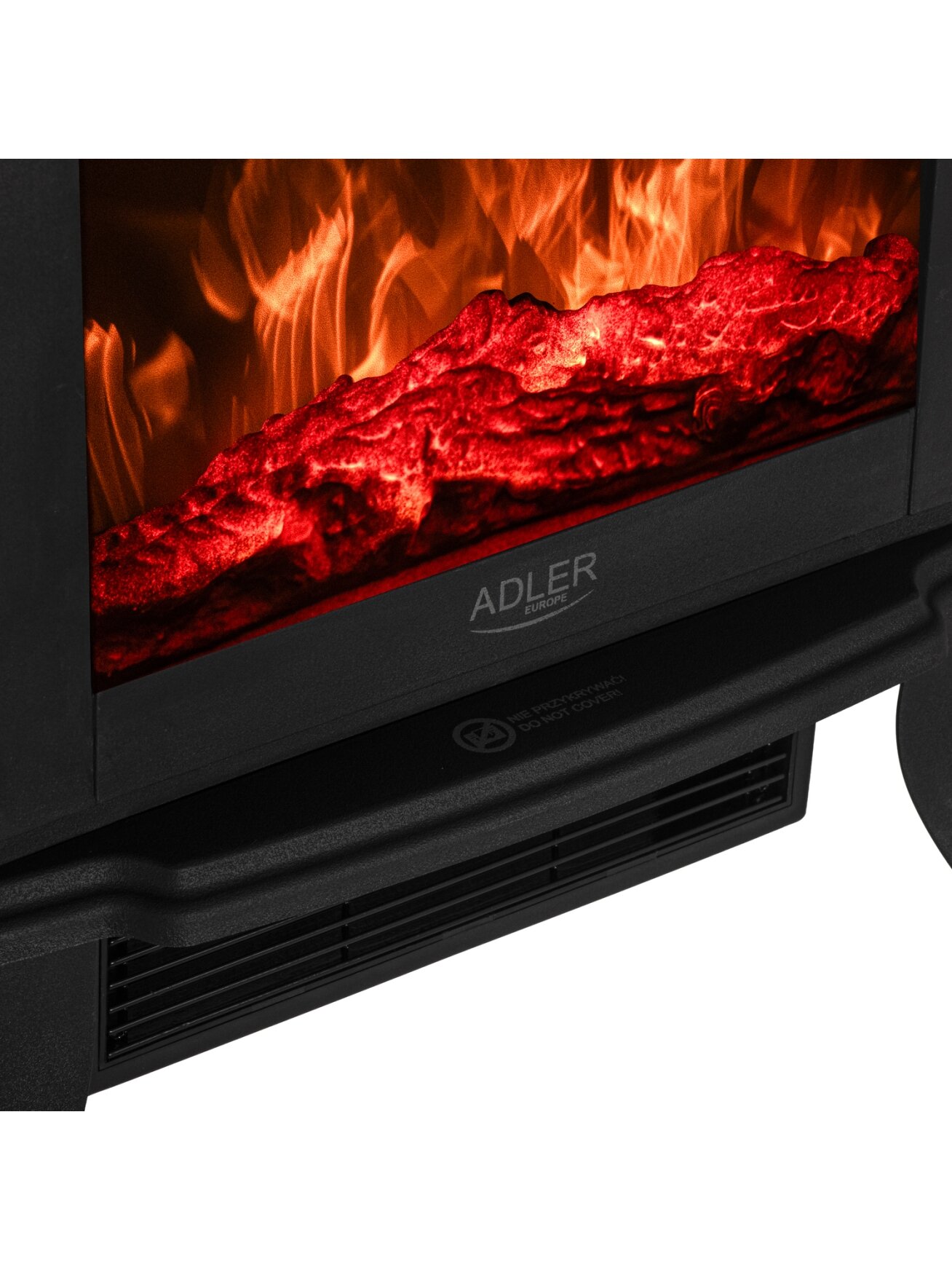 Adler Electric Fireplace | AD 7754 | Ceramic | 1800 W | Number of power levels 2 | Black 10