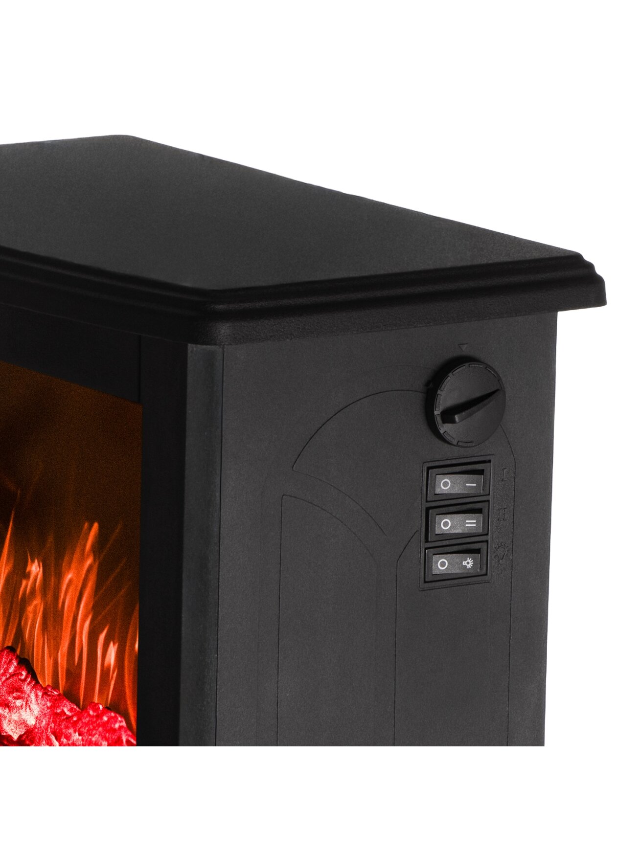 Adler Electric Fireplace | AD 7754 | Ceramic | 1800 W | Number of power levels 2 | Black 8