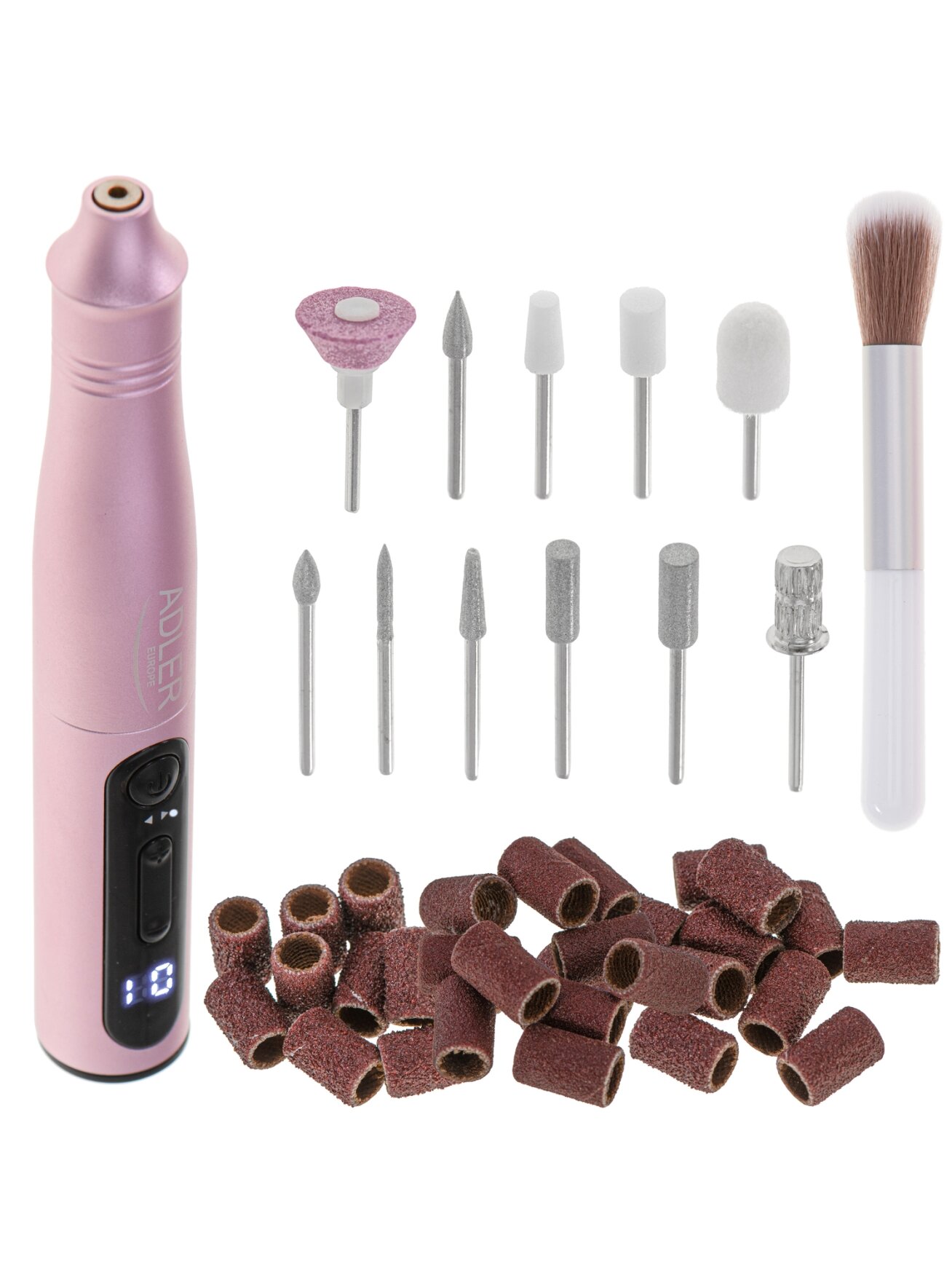 Adler | Electric Nail Drill Set | AD 2181 | Number of power levels 5 | Pink 1 Adler | Electric Nail Drill Set | AD 2181 | Number of power levels 5 | Pink 1