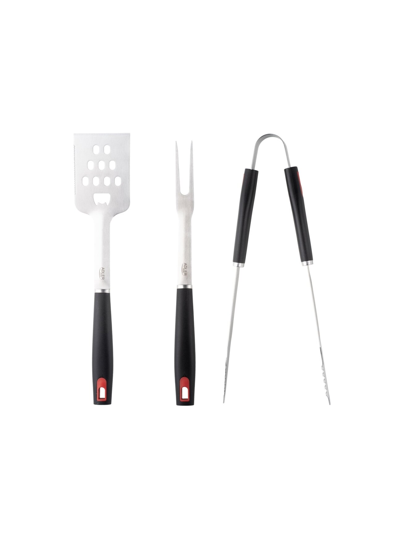 Adler | Grill Utensil Set with Carrying Case | AD 6727 | Grill Cutlery Set | 4 pc(s) | Stainless Steel/Black Adler | Grill Utensil Set with Carrying Case | AD 6727 | Grill Cutlery Set | 4 pc(s) | Stainless Steel/Black