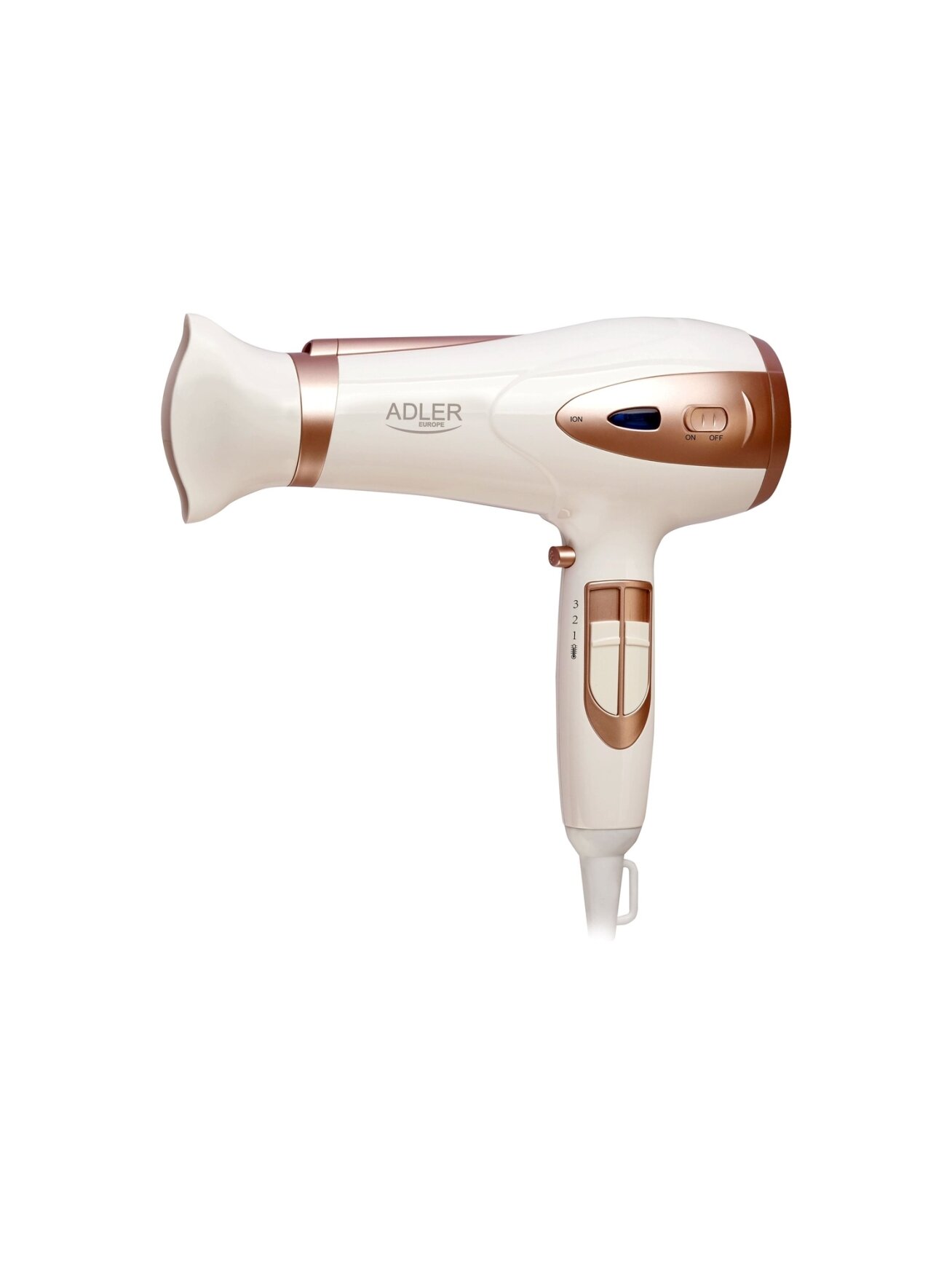 Adler | Hair Dryer | AD 2248 | 2400 W | Number of temperature settings 3 | Ionic function | Diffuser nozzle | White Adler | Hair Dryer | AD 2248 | 2400 W | Number of temperature settings 3 | Ionic function | Diffuser nozzle | White