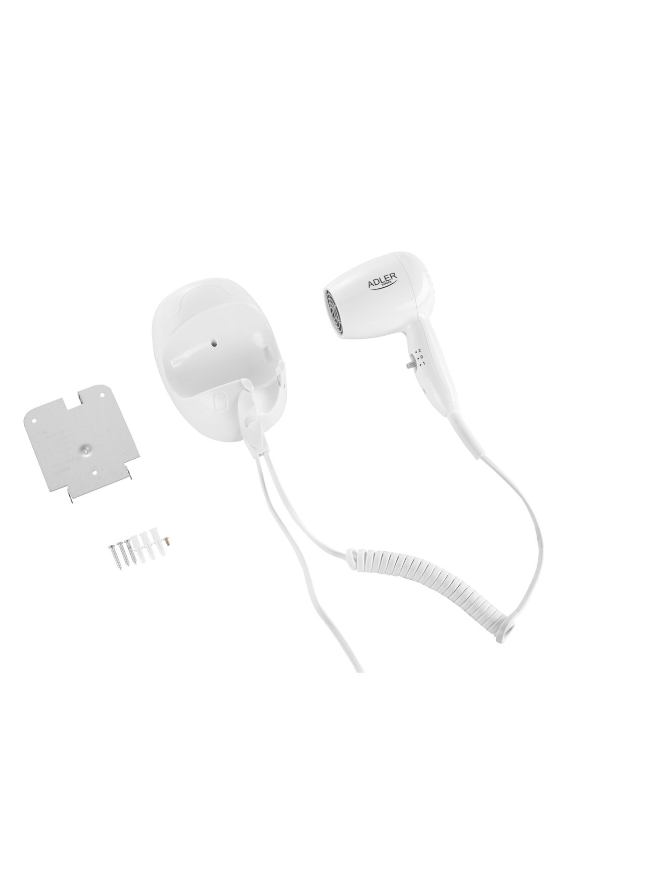 Adler | Hair dryer for hotel and swimming pool | AD 2252 | 1600 W | Number of temperature settings 2 | White 2 Adler | Hair dryer for hotel and swimming pool | AD 2252 | 1600 W | Number of temperature settings 2 | White 2