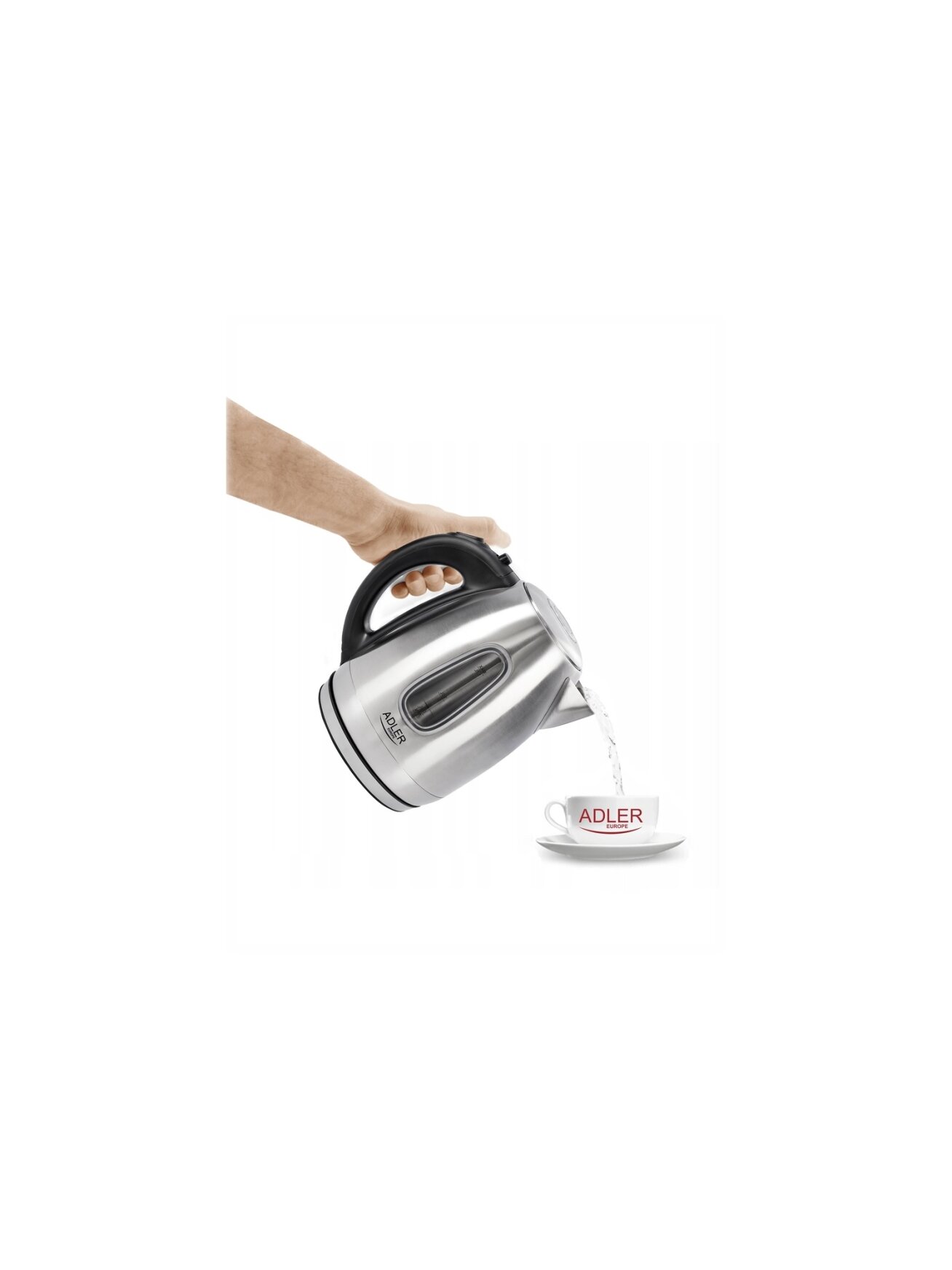 Adler | Kettle | AD 1223 | Standard | 2200 W | 1.7 L | Stainless steel | 360° rotational base | Stainless steel 7 Adler | Kettle | AD 1223 | Standard | 2200 W | 1.7 L | Stainless steel | 360° rotational base | Stainless steel 7