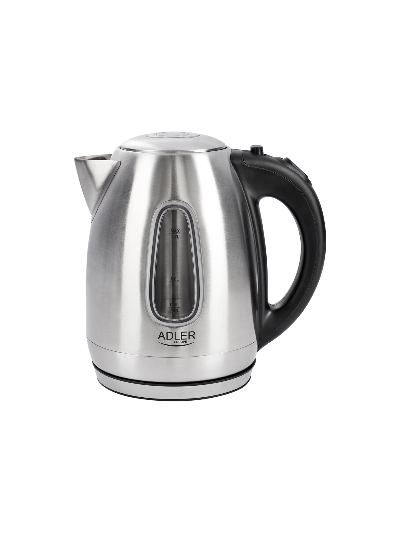 Adler | Kettle | AD 1223 | Standard | 2200 W | 1.7 L | Stainless steel | 360° rotational base | Stainless steel Adler | Kettle | AD 1223 | Standard | 2200 W | 1.7 L | Stainless steel | 360° rotational base | Stainless steel