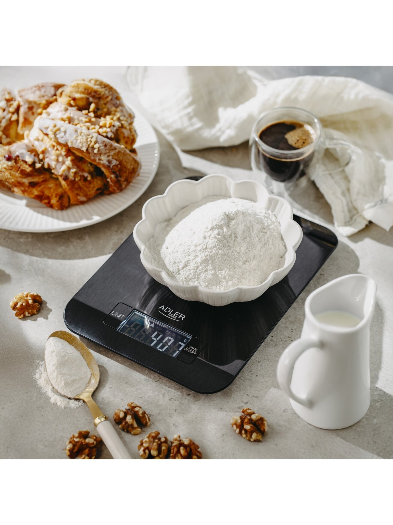 Adler Kitchen Scale | AD 3183b | Graduation 1 g | Black 7 Adler Kitchen Scale | AD 3183b | Graduation 1 g | Black 7