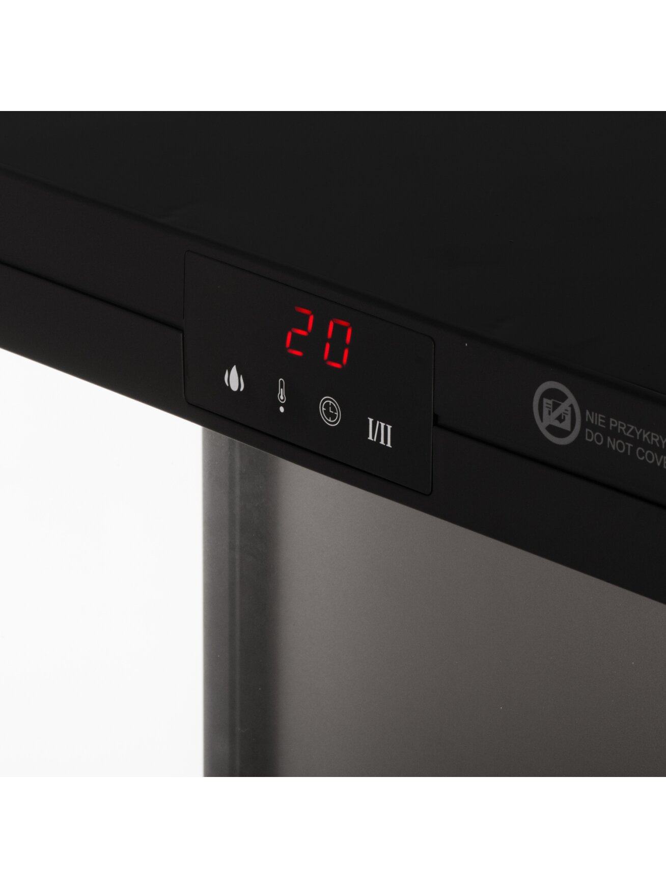 Adler LED electric fireplace with remote control | AD 7755 | Ceramic Heater | 2000 W | Number of power levels 2 | Black 4