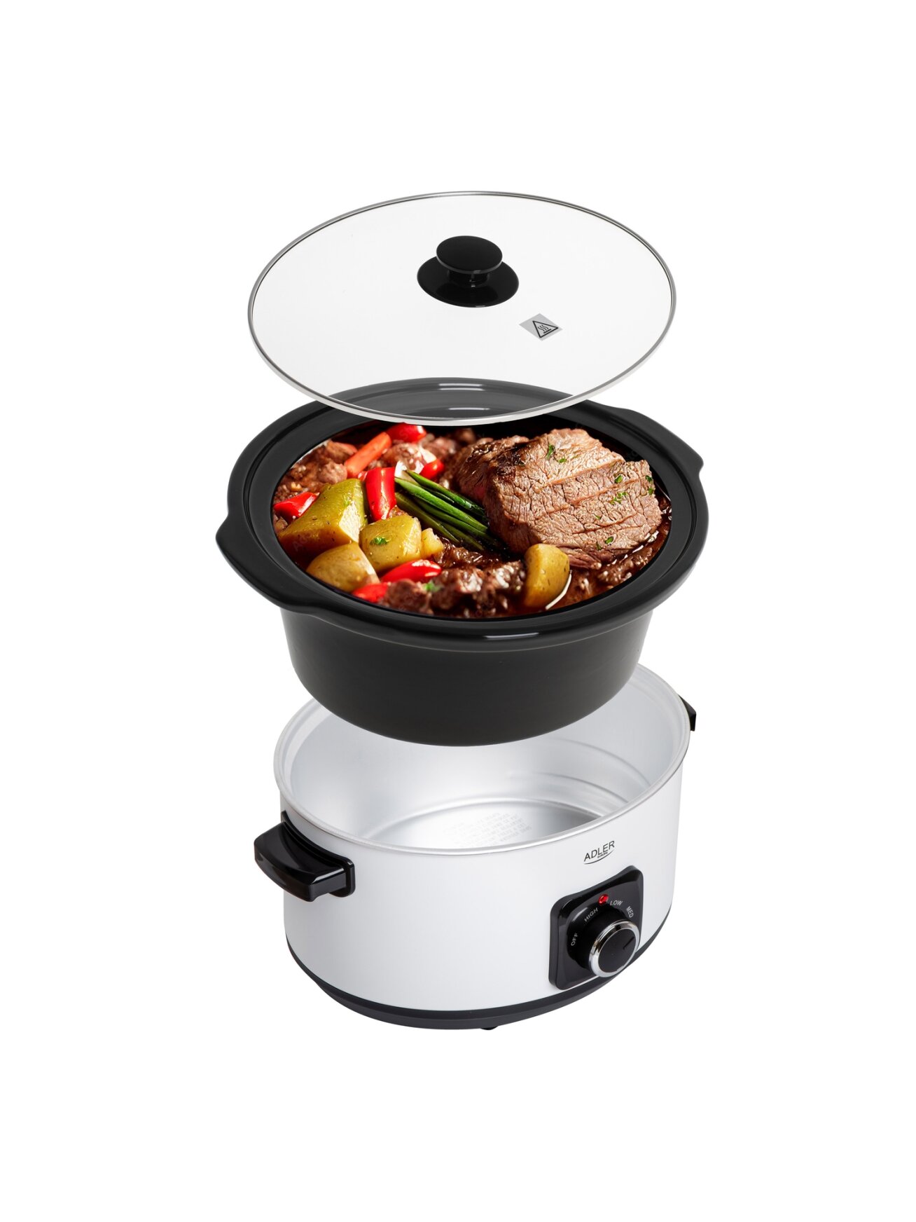 Adler | Slow Cooker | AD 6413w | 290 W | 5.8 L | Number of programs 3 | White 2 Adler | Slow Cooker | AD 6413w | 290 W | 5.8 L | Number of programs 3 | White 2