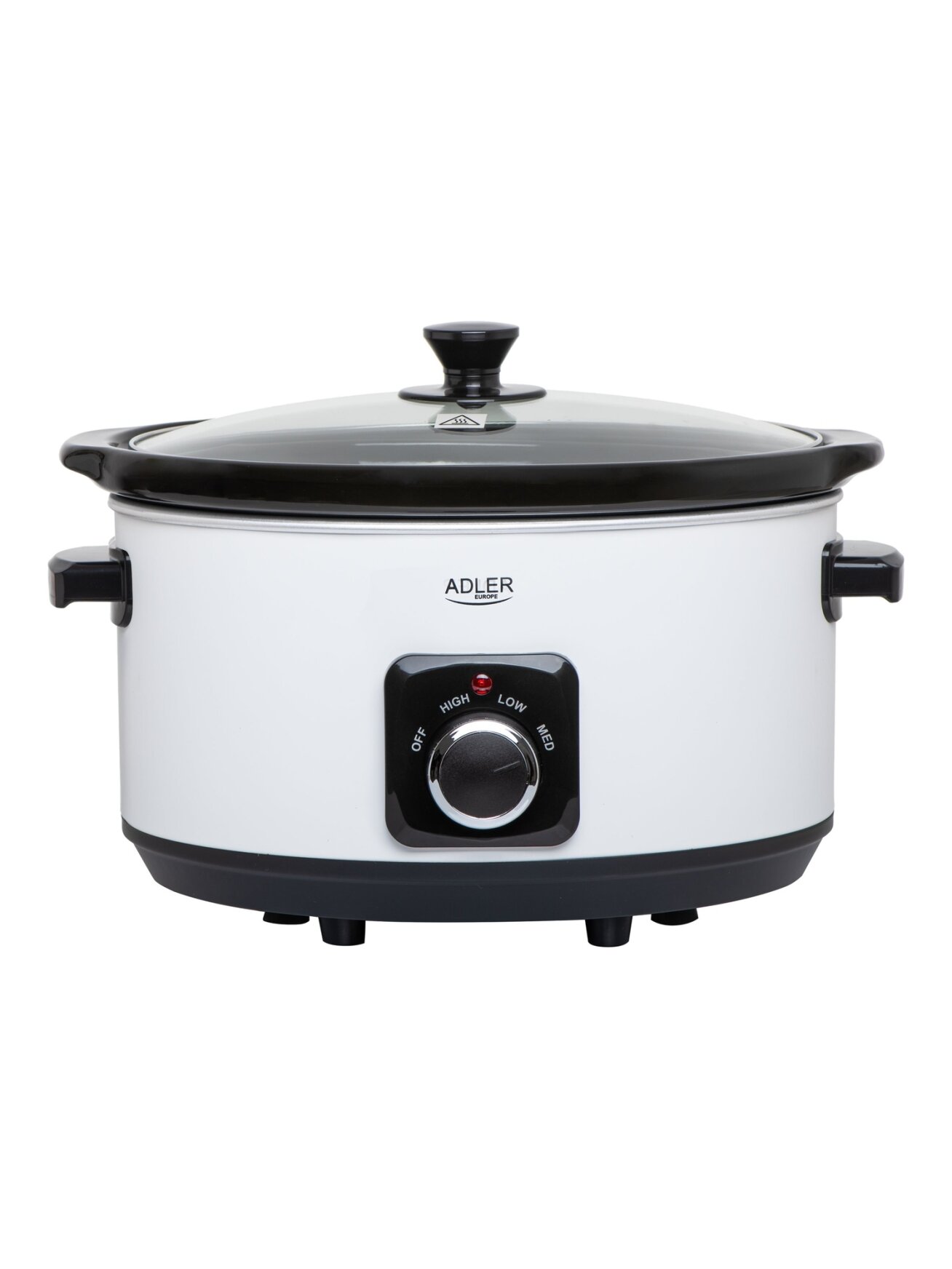 Adler | Slow Cooker | AD 6413w | 290 W | 5.8 L | Number of programs 3 | White Adler | Slow Cooker | AD 6413w | 290 W | 5.8 L | Number of programs 3 | White
