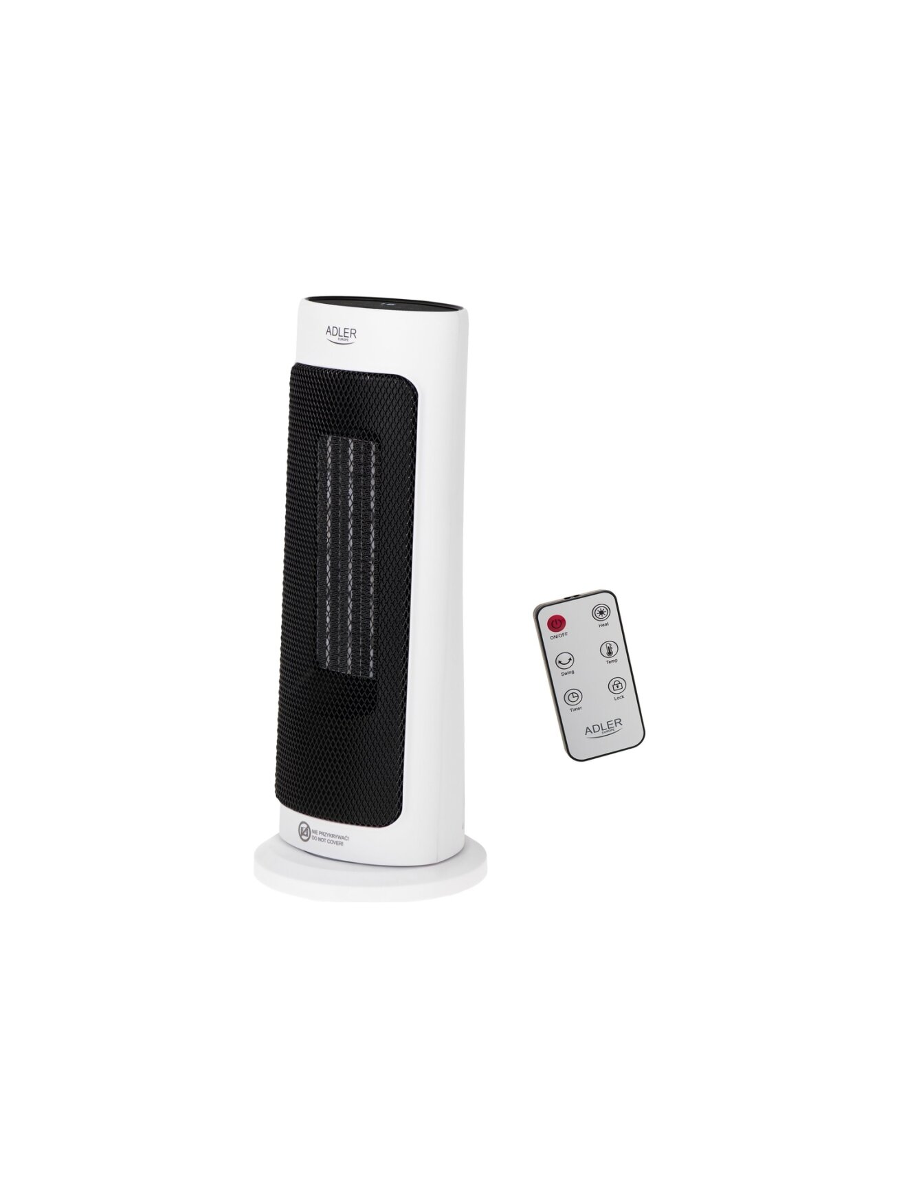 Adler | Tower Fan Heater with Timer | AD 7738 | Ceramic | 2000 W | Number of power levels 2 | Suitable for rooms up to 25 m² | White Adler | Tower Fan Heater with Timer | AD 7738 | Ceramic | 2000 W | Number of power levels 2 | Suitable for rooms up to 25 m² | White