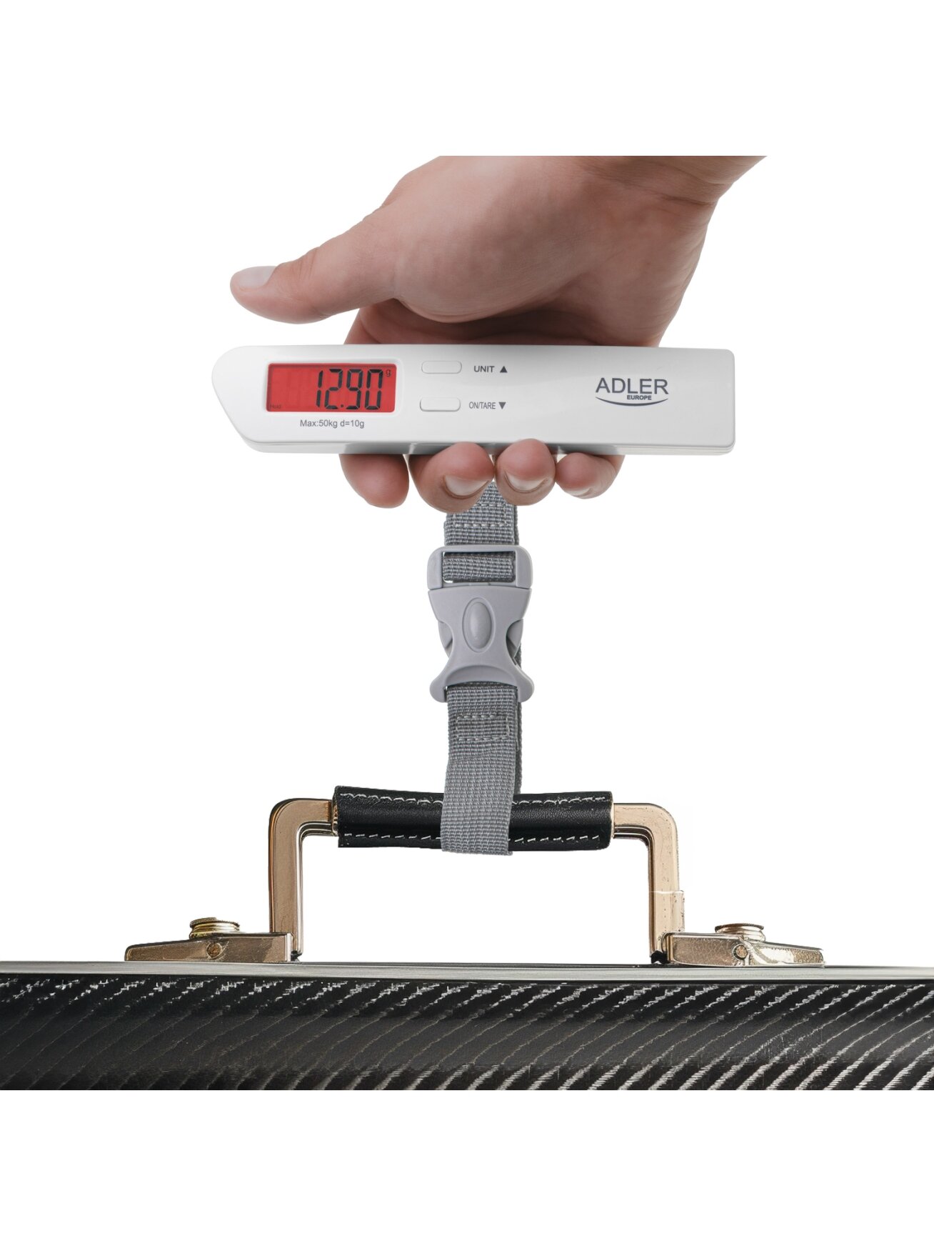 Adler | Travel Luggage Scale | AD 8191 | Maximum weight (capacity) 50 kg | Accuracy 10 g | Grey 4