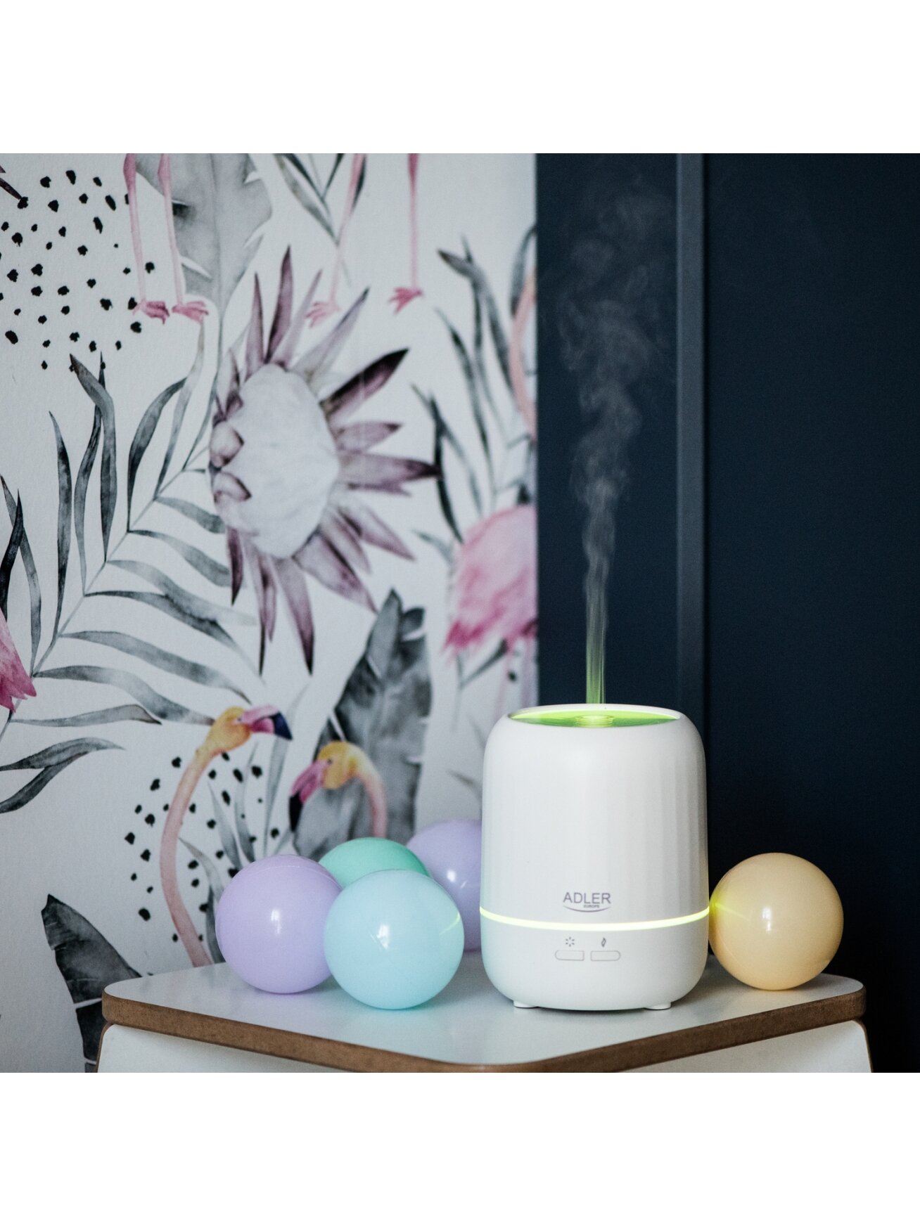 Adler | Ultrasonic aroma diffuser 3in1 | AD 7968 | Ultrasonic | Suitable for rooms up to 25 m² | White 7 Adler | Ultrasonic aroma diffuser 3in1 | AD 7968 | Ultrasonic | Suitable for rooms up to 25 m² | White 7