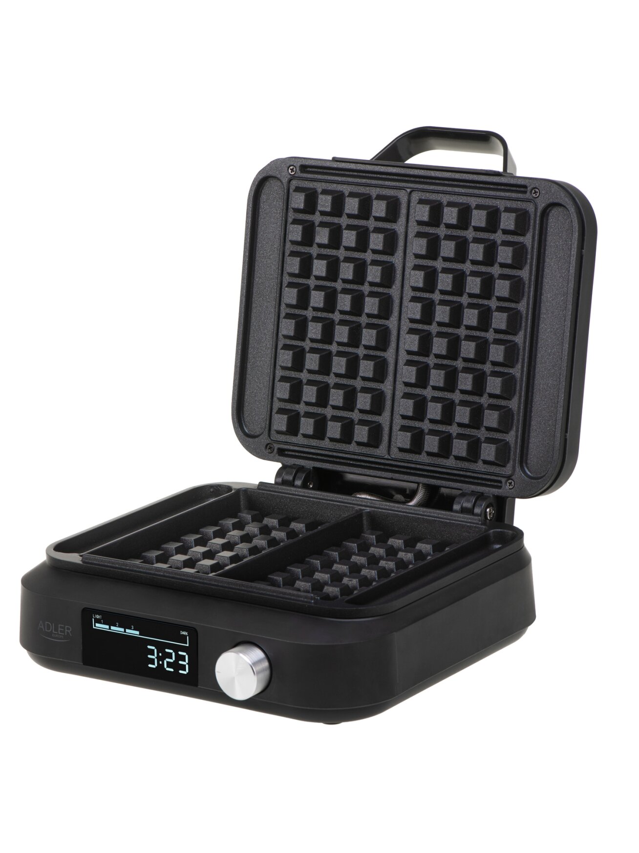 Adler Waffle Maker with LED Display | AD 3087 | 2200 W | Number of pastry 2 | Belgium | Black 2