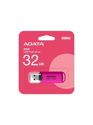 ADATA | USB Flash Drive | C906 | 32 GB | USB 2.0 | Pink ADATA | USB Flash Drive | C906 | 32 GB | USB 2.0 | Pink