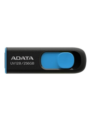 ADATA | USB Flash Drive | UV128 | 256 GB | USB 3.2 Gen1 | Black/Blue ADATA | USB Flash Drive | UV128 | 256 GB | USB 3.2 Gen1 | Black/Blue
