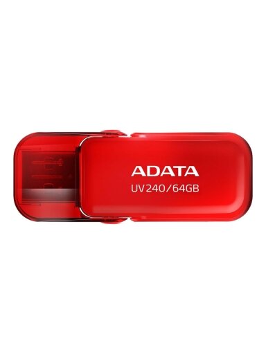 ADATA | USB Flash Drive | UV240 | 64 GB | USB 2.0 | Red ADATA | USB Flash Drive | UV240 | 64 GB | USB 2.0 | Red
