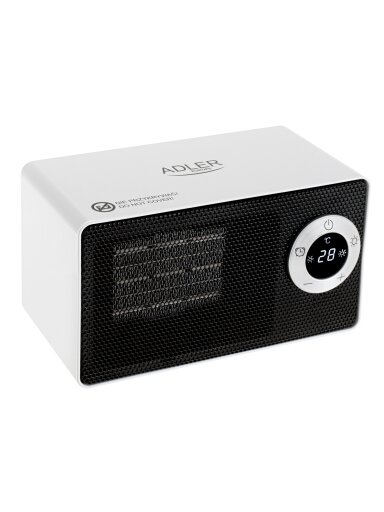 Adler | AD 7746 | Ceramic fan heater | 1000 W | Number of power levels 2 | White Adler | AD 7746 | Ceramic fan heater | 1000 W | Number of power levels 2 | White