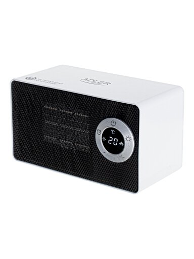 Adler | AD 7746 | Ceramic fan heater | 1000 W | Number of power levels 2 | White Adler | AD 7746 | Ceramic fan heater | 1000 W | Number of power levels 2 | White