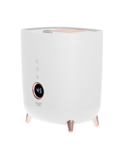 Adler | AD 7972 | Humidifier | 23 W | Water tank capacity 4 L | Suitable for rooms up to 35 m² | Ultrasonic | Humidification capacity 150-300 ml/hr | White Adler | AD 7972 | Humidifier | 23 W | Water tank capacity 4 L | Suitable for rooms up to 35 m² | Ultrasonic | Humidification capacity 150-300 ml/hr | White