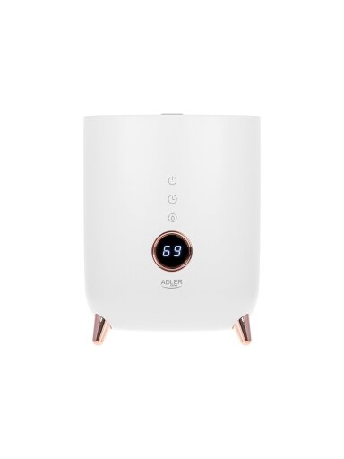 Adler | AD 7972 | Humidifier | 23 W | Water tank capacity 4 L | Suitable for rooms up to 35 m² | Ultrasonic | Humidification capacity 150-300 ml/hr | White Adler | AD 7972 | Humidifier | 23 W | Water tank capacity 4 L | Suitable for rooms up to 35 m² | Ultrasonic | Humidification capacity 150-300 ml/hr | White
