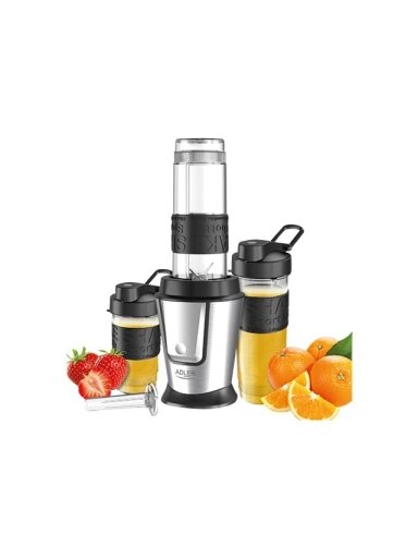 Adler | Blender | AD 4081 | Tabletop | 800 W | Jar material BPA Free Plastic | Jar capacity 0.4 + 0.57 L | Ice crushing | Black/Stainless steel Adler | Blender | AD 4081 | Tabletop | 800 W | Jar material BPA Free Plastic | Jar capacity 0.4 + 0.57 L | Ice crushing | Black/Stainless steel