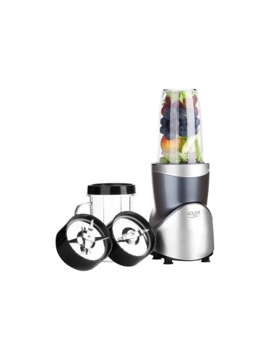Adler Blender Smoothie Set | AD 4084 | Tabletop | 1200 W | Jar material BPA-Free | Jar capacity 0.3+0.5+0.5+0.7 L | Ice crushing | Stainless Steel Adler Blender Smoothie Set | AD 4084 | Tabletop | 1200 W | Jar material BPA-Free | Jar capacity 0.3+0.5+0.5+0.7 L | Ice crushing | Stainless Steel