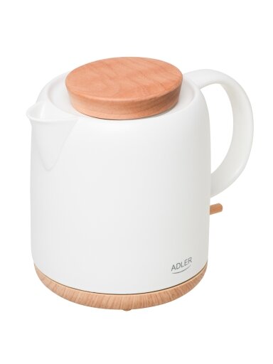 Adler Electric Kettle | AD 1304 | Electric | 1200 W | 1 L | Ceramic | 360° rotational base | White Adler Electric Kettle | AD 1304 | Electric | 1200 W | 1 L | Ceramic | 360° rotational base | White