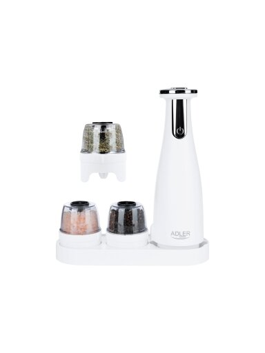 Adler | Electric Salt and pepper grinder | AD 4449w | Housing material ABS plastic | 7 W | Lithium | Matte White