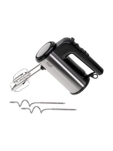 Adler Hand mixer | AD 4232 | Hand Mixer | 900 W | Number of speeds 5 | Turbo mode | Black/Stainless Steel