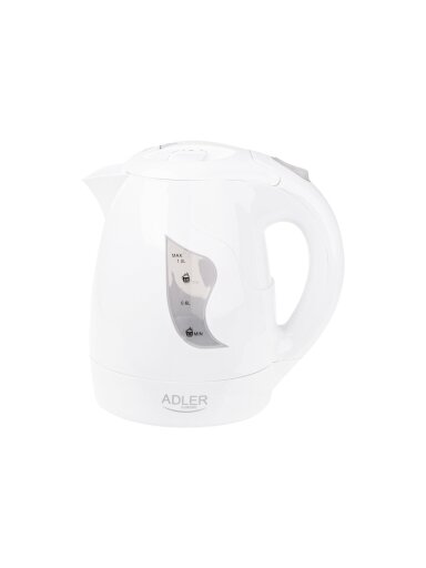 Adler | Kettle | AD 08 | Standard | 850 W | 1 L | Plastic | 360° rotational base | White Adler | Kettle | AD 08 | Standard | 850 W | 1 L | Plastic | 360° rotational base | White