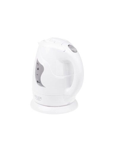 Adler | Kettle | AD 08 | Standard | 850 W | 1 L | Plastic | 360° rotational base | White Adler | Kettle | AD 08 | Standard | 850 W | 1 L | Plastic | 360° rotational base | White
