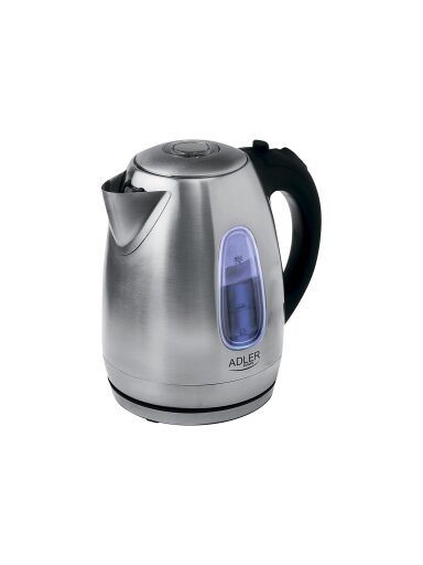 Adler | Kettle | AD 1223 | Standard | 2200 W | 1.7 L | Stainless steel | 360° rotational base | Stainless steel Adler | Kettle | AD 1223 | Standard | 2200 W | 1.7 L | Stainless steel | 360° rotational base | Stainless steel