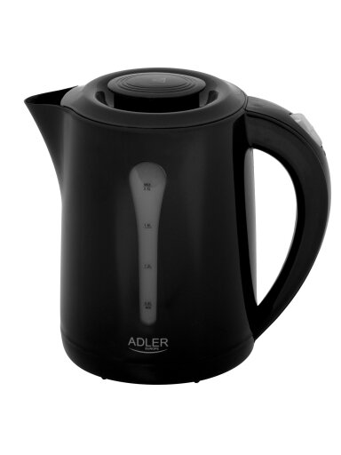 Adler Kettle | AD 1244 | Electric | 1850 W | 2.5 L | Plastic | 360° rotational base | Black Adler Kettle | AD 1244 | Electric | 1850 W | 2.5 L | Plastic | 360° rotational base | Black