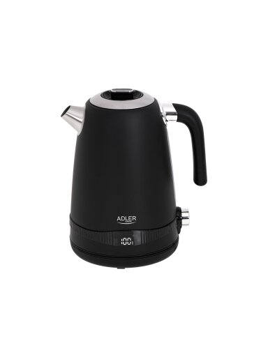 Adler | Kettle | AD 1295b | Electric | 2200 W | 1.7 L | Stainless steel | 360° rotational base | Black