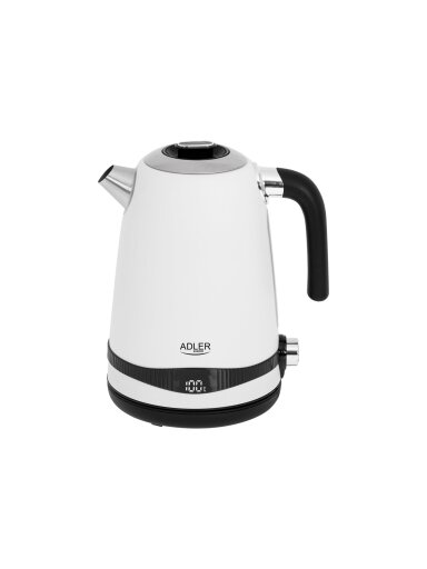 Adler | Kettle | AD 1295w | Electric | 2200 W | 1.7 L | Stainless steel | 360° rotational base | White