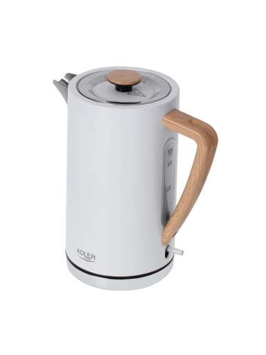 Adler | Kettle | AD 1347w | Electric | 2200 W | 1.5 L | Stainless steel | 360° rotational base | White Adler | Kettle | AD 1347w | Electric | 2200 W | 1.5 L | Stainless steel | 360° rotational base | White
