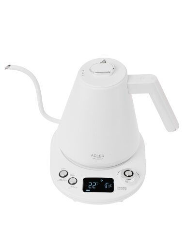 Adler | Kettle | AD 1349w | Electric | 1100 W | 1 L | Stainless Steel | 360° rotational base | White Adler | Kettle | AD 1349w | Electric | 1100 W | 1 L | Stainless Steel | 360° rotational base | White