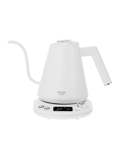 Adler | Kettle | AD 1349w | Electric | 1100 W | 1 L | Stainless Steel | 360° rotational base | White Adler | Kettle | AD 1349w | Electric | 1100 W | 1 L | Stainless Steel | 360° rotational base | White