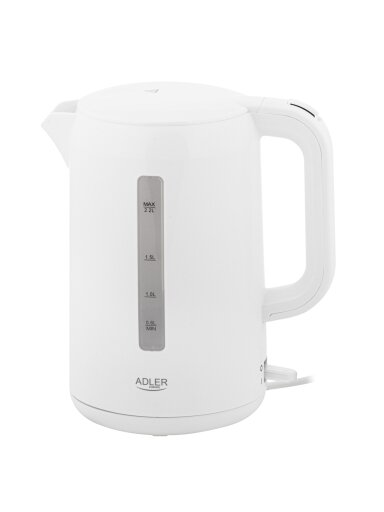 Adler Kettle | AD 1386 | Electric | 1850 W | 2.2 L | Plastic | 360° rotational base | White Adler Kettle | AD 1386 | Electric | 1850 W | 2.2 L | Plastic | 360° rotational base | White