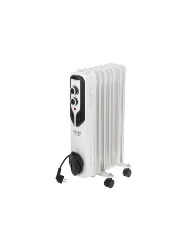 Adler | Oil-Filled Radiator | AD 7815 | Oil Filled Radiator | 1500 W | Number of power levels 3 | White Adler | Oil-Filled Radiator | AD 7815 | Oil Filled Radiator | 1500 W | Number of power levels 3 | White