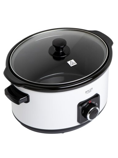 Adler | Slow Cooker | AD 6413w | 290 W | 5.8 L | Number of programs 3 | White Adler | Slow Cooker | AD 6413w | 290 W | 5.8 L | Number of programs 3 | White