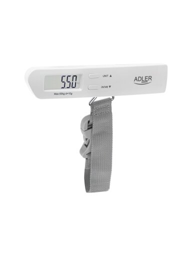 Adler | Travel Luggage Scale | AD 8191 | Maximum weight (capacity) 50 kg | Accuracy 10 g | Grey